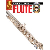 10 Easy Lessons Learn To Play Flute Book/CD/DVD