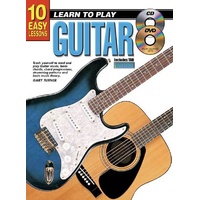 10 Easy Lessons Learn To Play Guitar Book/CD/DVD