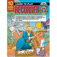 10 Easy Lessons Learn To Play Recorder for The Young Beginner Book/CD/DVD