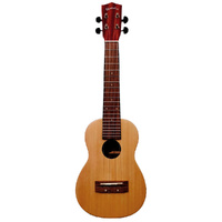 Kealoha KS-Series Soprano Ukulele with Solid Spruce Top in Natural Matt Finish