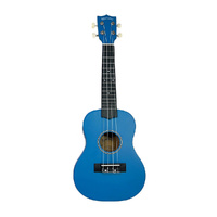 Kealoha Wooden Coloured Series Concert Ukulele with Bag in Blue Satin Finish