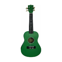 Kealoha Wooden Coloured Series Concert Ukulele with Bag in Green Satin Finish