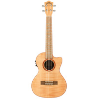 Lanikai Flamed Maple Series Tenor AC/EL Ukulele in Natural Satin Finish