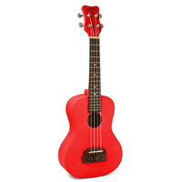 Kohala Series Soprano Ukulele in Red with Natural Satin Finish