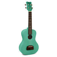 Kohala Series Soprano Ukulele in Green with Natural Satin Finish