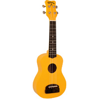 Kohala Series Soprano Ukulele in Yellow with Natural Satin Finish