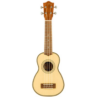 Lanikai Solid Spruce Top Series Soprano Ukulele in Natural Satin Finish