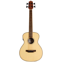 Lanikai Solid Spruce Top Series AC/EL Bass Ukulele in Natural Satin Finish