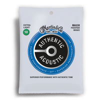 Martin Authentic Acoustic SP 92/8 Phosphor Bronze Extra Light Guitar String Set (10-47)