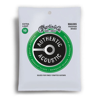 Martin Authentic Acoustic Marquis Silked 92/8 Phosphor Bronze Extra Light Guitar String Set (10-47)