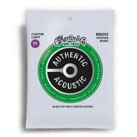 Martin Authentic Acoustic Marquis Silked 92/8 Phosphor Bronze Custom Light Guitar String Set (11-52)