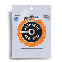 Martin Authentic Acoustic Flexible Core 92/8 Phosphor Bronze Custom Light Guitar String Set (13-56)