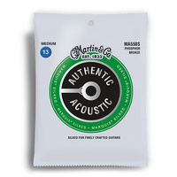 Martin Authentic Acoustic Marquis Silked 92/8 Phosphor Bronze Medium Guitar String Set (13-56)