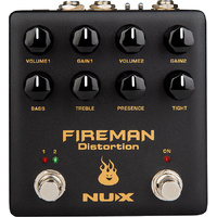 NU-X Verdugo Series Fireman Dual Channel Distortion Effects Pedal