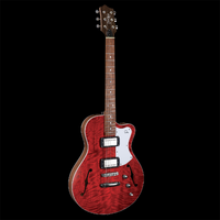 Pratley Electric Semi-Hollow Cherry Red Single Cut SD Seth Lover HH Set