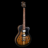 Pratley Electric Semi-Hollow Blackwood Vintage Burst Single Cut SD Phat Cat P90 Set