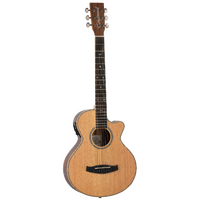 Tanglewood TRU2-CE-BW / TRPRO-TCE-BW Reunion Pro Solid Australian Red Cedar Top Traveller Folk C/E with Black Walnut B/S