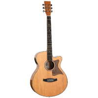 Tanglewood TRU4-CE-FMH / TRPRO-SFCE-FMH Reunion Pro Solid Australian Red Cedar Top Super Folk C/E with Flame Okoume B/S