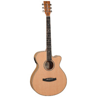 Tanglewood TRU4-CE-PW / TRPRO-SFCE-PW Reunion Pro Solid Australian Red Cedar Top Super Folk C/E with Pacific Walnut B/S