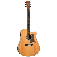 Tanglewood TRU5-CE-FMH / TRPRO-DCE-FMH Reunion Pro Solid Australian Red Cedar Top Dreadnought C/E with Flame Okoume B/S