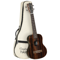 Tanglewood TWT19B Tiare Tenor Ukulele All Figured Ebony w/Gig Bag