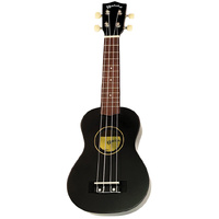 Kealoha Wooden Coloured Series Soprano Ukulele with Bag in Black Finish