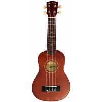 Kealoha Wooden Coloured Series Soprano Ukulele with Bag in Natural Finish