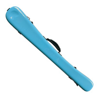 Vivo Bass Bow Case German/French Fits 2 Bows - Polycarbonate w/ Rosin Bag - Baby Blue