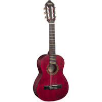 Valencia VC201TWR Classical Guitar in Satin Transparent Wine Red - 1/4 Size