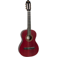 Valencia VC203TWR Classical Guitar in Satin Transparent Wine Red - 3/4 Size