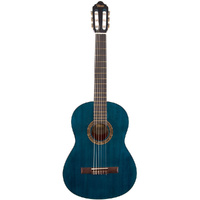 Valencia VC204TBU Classical Guitar in Satin Transparent Blue - Full Size