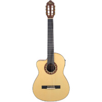 Valencia VC304CEL Left Hand AC/EL Classical Guitar with Cutaway in Satin Natural - Full Size