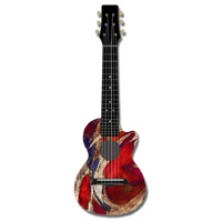 Kealoha Guitalele in Surfing USA Design with Black ABS Resin Body