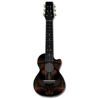 Kealoha Guitalele in Tribal Dot Paint Design with Black ABS Resin Body