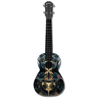 Kealoha "Ancient Realm" Design Concert Ukulele with Black ABS Resin Body